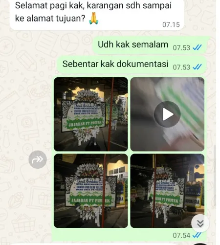 Pengiriman Papan Bunga Selamat Benda Baru