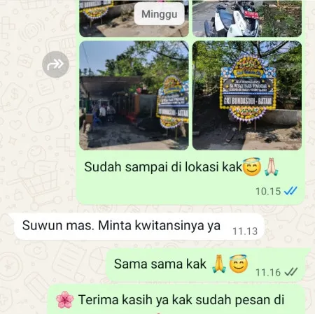 Pengiriman Papan Bunga Duka Benda Baru