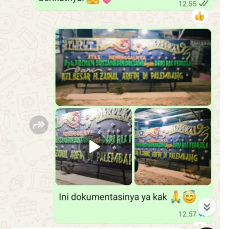 Pengiriman Papan Bunga Duka Benda Baru